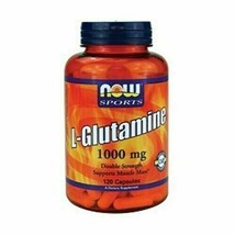 NEW NOW Sports L-Glutamine Gluten Free Wheat Free 1000mg 120 Capsule - £16.66 GBP