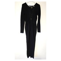 HERA Collection Black Corset Front Stretch Knit Jumpsuit Catsuit Jumpsui... - $49.00