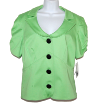 Forwear New York  Women&#39;s Green Cotton Short Blazer Jackets Size EU 14 - $46.36