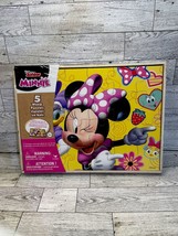 Disney Junior Minnie Mouse Puzzle Set of 5 Wood Puzzles New Factory Sealed - $12.00