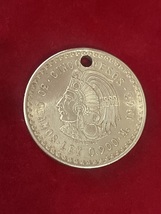 Mexico silver coin pendant  - £35.97 GBP