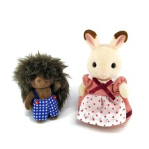 Calico Critters Hopscotch Rabbit Family Mother Bunny &amp; Pickleweeds Hedgehog Toys - £10.17 GBP