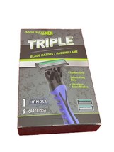 Assured For Men Triple Blade Razor With Cartridges New - £4.78 GBP