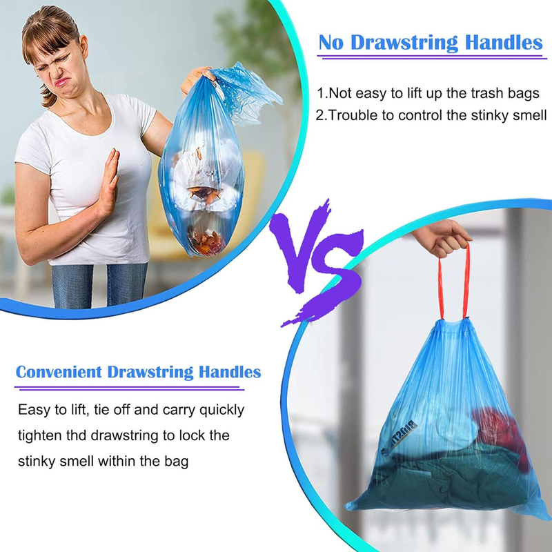 Small Trash Bags 4-6 Gallon,Extra Thick & Strong 4 Gallon Garbage Bags 5 Gallon  Item image 4