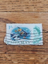 Bahamas Stamp QEII 1s Used Wave Cancel 213 - £0.73 GBP