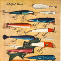 1949 Striped Bass Fishing Lures Advertisement Sporting Bait Vintage DWU16A - €17,11 EUR