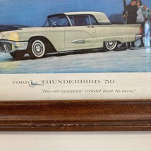 Vintage 1959 Ford Thunderbird Photo from Magazine Cut out Framed - $15.85