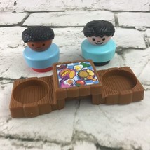 Fisher Price Little People Children Boy Figures Vtg 90’s With Picnic Tab... - $11.88