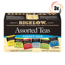 3x Boxes Bigelow Assorted Tea Variety Flavor Tea | 18 Pouches Per Box | 1.10oz - £15.65 GBP