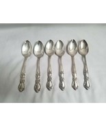 Vintage MCM 1847 ROGERS BROS IS HERITAGE  TEA SPOONS 6&quot; set x 6 silverpl... - £27.45 GBP