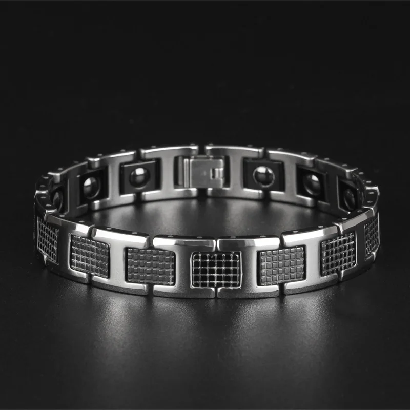 On Sales High Polished Tungsten Steel Man Bracelet Gifts Best Friend Men... - £27.70 GBP