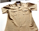 FLYING CROSS U.S. NAVY USN TAN KHAKI SHORT SLEEVE SHIRT UNIFORM SIZE MEDIUM - $24.34