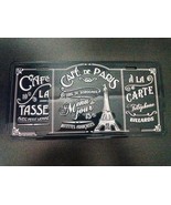 Decorative metal car plate Caffe de Paris France 30 X 15 cm - £15.67 GBP