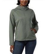 32 Degrees Womens Jacket Green Softshell Hood Full Zip Pockets Soft Fleece - $808.12 MXN