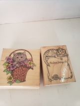 Hero Arts Rubber Stamps Cats 2 Wood Stamps 1989 ^ - $9.00