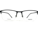 MODO Brille Rahmen MODEL 4235 BLK Schwarz Quadratisch Halbe Felge 54-18-145 - £112.16 GBP
