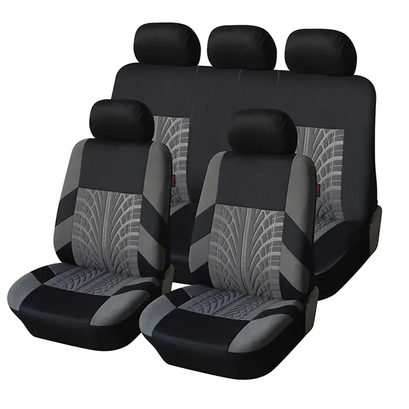 Car Seat Covers Full Set Front Split Rear Bench For Car Universal Cloth ... - £28.05 GBP+