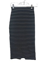 BDG Urban Outfitters Pencil Skirt Midi Womens XS Black White Stripes Stretch - £9.14 GBP