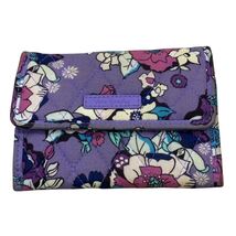Vera Bradley Enchanted Garden Floral Pattern Quilted Fabric Euro Wallet ... - $19.20