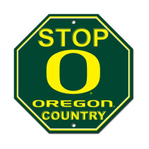 Oregon Ducks Plastic Stop Sign - NCAA - £11.43 GBP