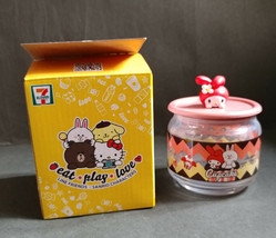 HK 7-11 LINE Friends x Sanrio Cony x My Melody Joy Joy Jar Glass Container - $18.50