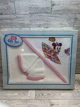 Vintage Tommee Tippee Playskool  Baby Minnie Mouse Hooded Towel Gift Set Sealed - £23.63 GBP