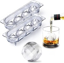 Combler Diamond Ice Cube Mold 2 Trays for Freezer 2&quot; Large W Tongs &amp; Storage Bag - $30.83