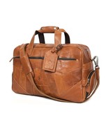 Aaron Leather Goods Patchwork Leather Duffle with 2 Shoe Storage Compart... - $134.03 CAD