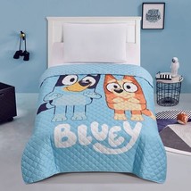 AGAIN BLUEY ABC KIDS ORIGINAL LICENSED BEDSPREAD QUILTED 1 PC TWIN SIZE - $54.44