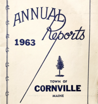 1963 Cornville Maine Annual Reports Antique PB Booklet Municipal Officer... - €15,03 EUR