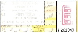 Robin Trower Concert Ticket Stub April 6 1980 Denver Colorado - £27.25 GBP