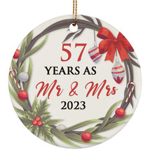 57 Years As Mr &amp; Mrs 2023 57th Anniversary Ornament Keepsake Christmas Gifts - £11.83 GBP