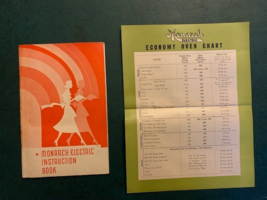 Vintage Booklet Monarch Electric Range Instruction book w/ Oven Chart Ce... - $6.20