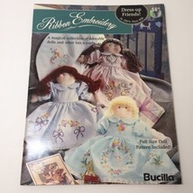 Dress-Up Friends Ribbon Embroidery Pattern Book Bucilla Transfers - £7.72 GBP