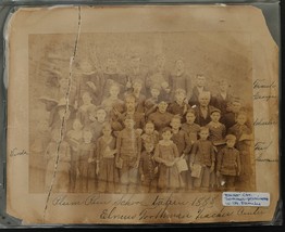 1888 Antique Plum Run School Wva Student Photograph Teacher Toothman Prominant - £112.96 GBP