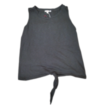 SUNDRY Mujeres Camiseta Sin Mangas Slub Jersey Sólido Negro Talla US 1 03-B77A8 - £18.21 GBP