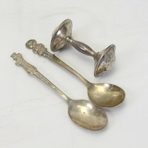 Silverplate Baby Spoon Huckleberry Hound Campbells Soup &amp; Dumbbell Rattle - £27.86 GBP