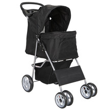 Dog Stroller Pet Travel Carriage Safe 4 Wheeler Heavy Duty With Carrier Cart - £80.47 GBP