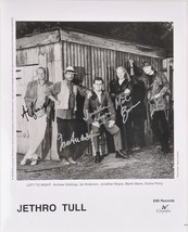  JETHRO TULL BAND Signed Photo x5 - Ian Anderson, Martin Barre, Andrew Giddings, - £382.89 GBP