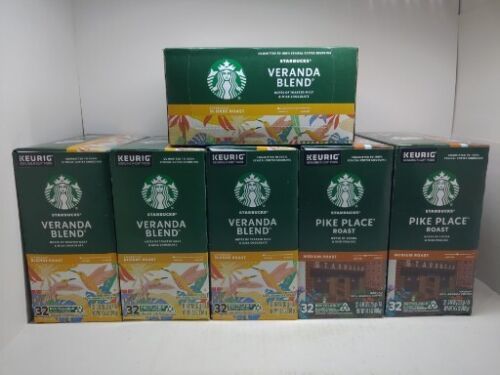 4 Pack Starbucks Veranda &amp; 2 Pack Pike Place Coffee Keurig K-Cup Pods 19... - $159.99
