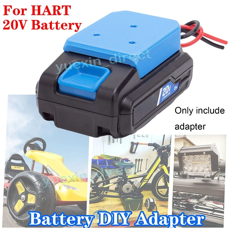 For Hart 20V Lithium Li-ion Battery Convert DIY Connection Power Output Adapter  - £51.32 GBP