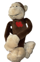 Plush stuffed animal Dan Dee Monkey Jungle Kids Toy Collectibles Brown Tan 10&quot; - £6.97 GBP