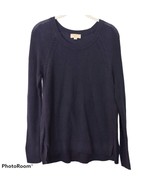 Women&#39;s LOFT Navy Blue Knit Long Sleeve Sweater Size Small - £14.22 GBP