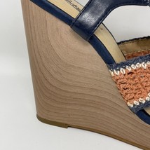 Lucky Brand Womens Macrame Blue Coral Buckle Wedge Platform Sandal, Size 9 - £19.51 GBP