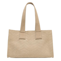 ZARA BNWT 2025. SAND BROWN BRAIDED LEATHER SUEDE SHOPPER BAG. 6010/610/718 - $267.14