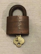 Vintage EAGLE Brass Padlock Lock with Key WORKING Made in the USA - £30.95 GBP