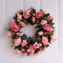 Wreath Large Garland Artificial Flower Wreath Wall Silk Flower Garden Beautiful  - $86.29