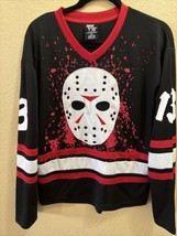 Friday The 13th Jason Voorhees - Black Red White Hockey Jersey Size S - $29.68