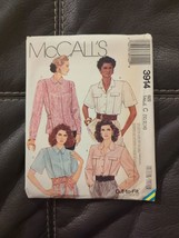 Vintage McCall's Pattern 3914 Misses’ Blouse Long/Short Sleeve Sizes 10 12 14 UC - £9.86 GBP