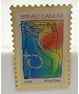 Collectible 1998 Breast Cancer Awareness Enamal Metal Postage Stamp Lape... - €10,31 EUR